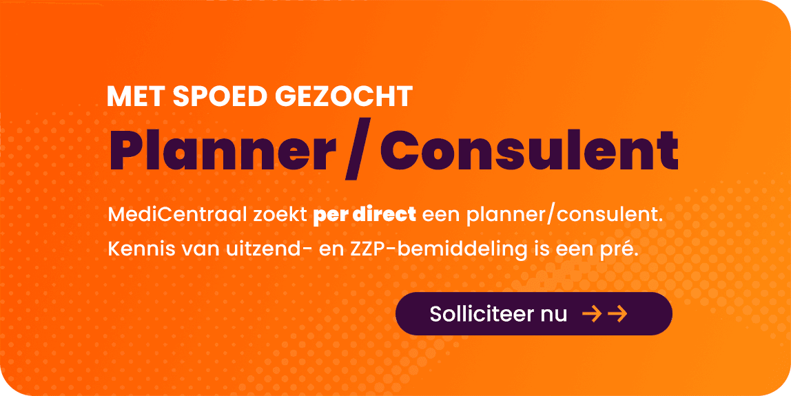 MediCentraal zoekt per direct een planner/zzp consulent. Kom jij ons team versterken? MediCentraal zoekt per direct een planner/zzp consulent. Kom jij ons team versterken?